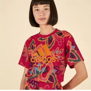 Adidas Farm Rio Vivid Berry Medium Size Top Tee Shirt